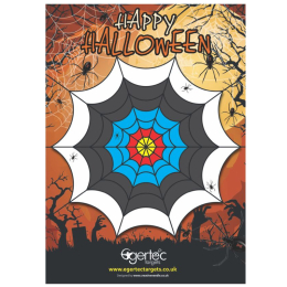 Egertec - Spiel Scheibenauflage Halloween Faces Spider Web