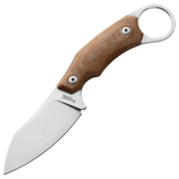 LionSteel - H1 feststehendes Messer Micarta braun