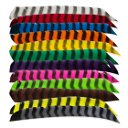 Buck Trail - volle Länge barred Federn RW rot barred