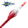 GasPro - Vanes Recurve 1.75 Super Soft High Parabolic (50 Stück) Red/White RH