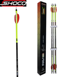 Shocq - Komplettpfeil Pavo 6.2  mit 2.6" Kunststoff-Vanes 6Stück