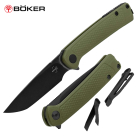 Böker Plus - Fire Ant OD Green Liner Lock Taschenmesser