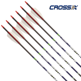CrossX - Raptor Pfeil mit Naturbefiederung 6 Stück